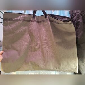 Large Grey Zippered Bag With Handles 3/$15